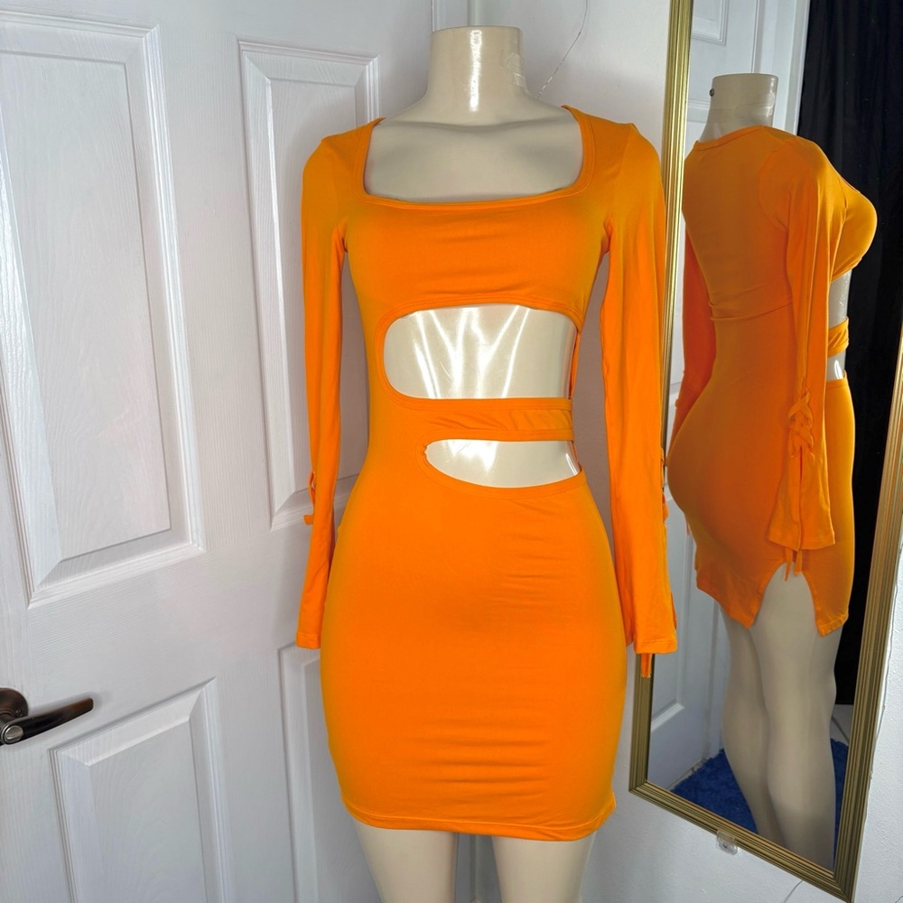 Bright Orange Mini Dress